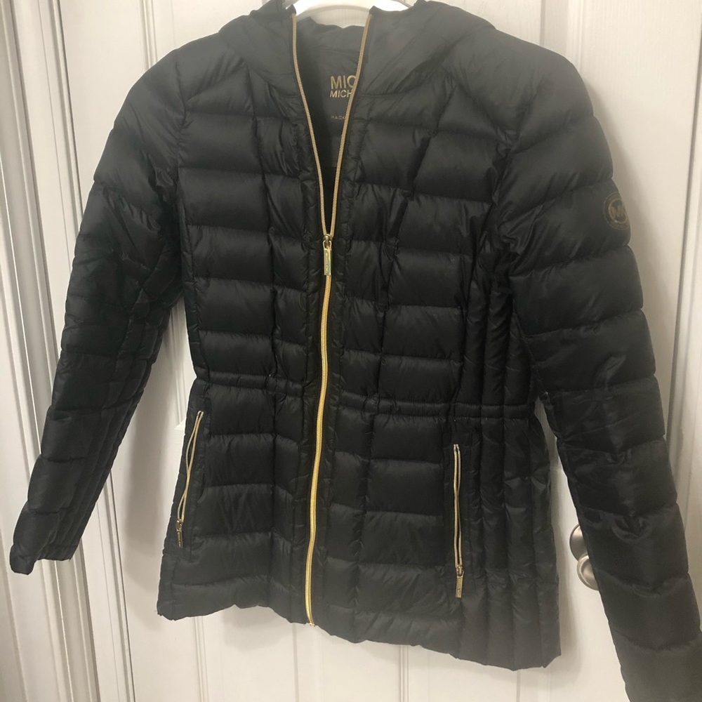 Michael Kors Hooded Packable Down Puffer Coat,